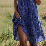 Fable | Women's Printed V-Neck Midi Dress