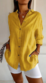 Damaris | Women's Relaxed Button-Down Shirt Blouse