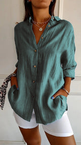 Damaris | Women's Relaxed Button-Down Shirt Blouse