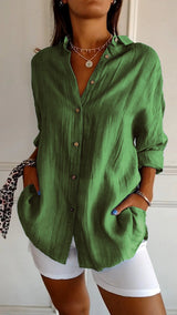 Damaris | Women's Relaxed Button-Down Shirt Blouse