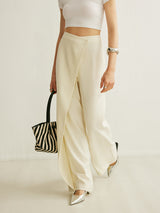 Harlow | Women's High Waist Wide Leg Trousers Asymmetric Wrap