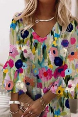 Aurelia | Women's Floral Print V-Neck Mini Dress