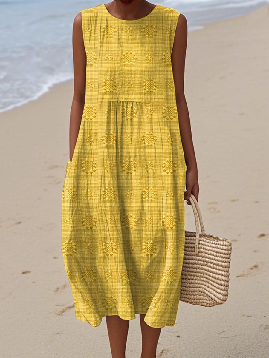 Avonlea | Women's Sleeveless Midi Dress with Pockets
