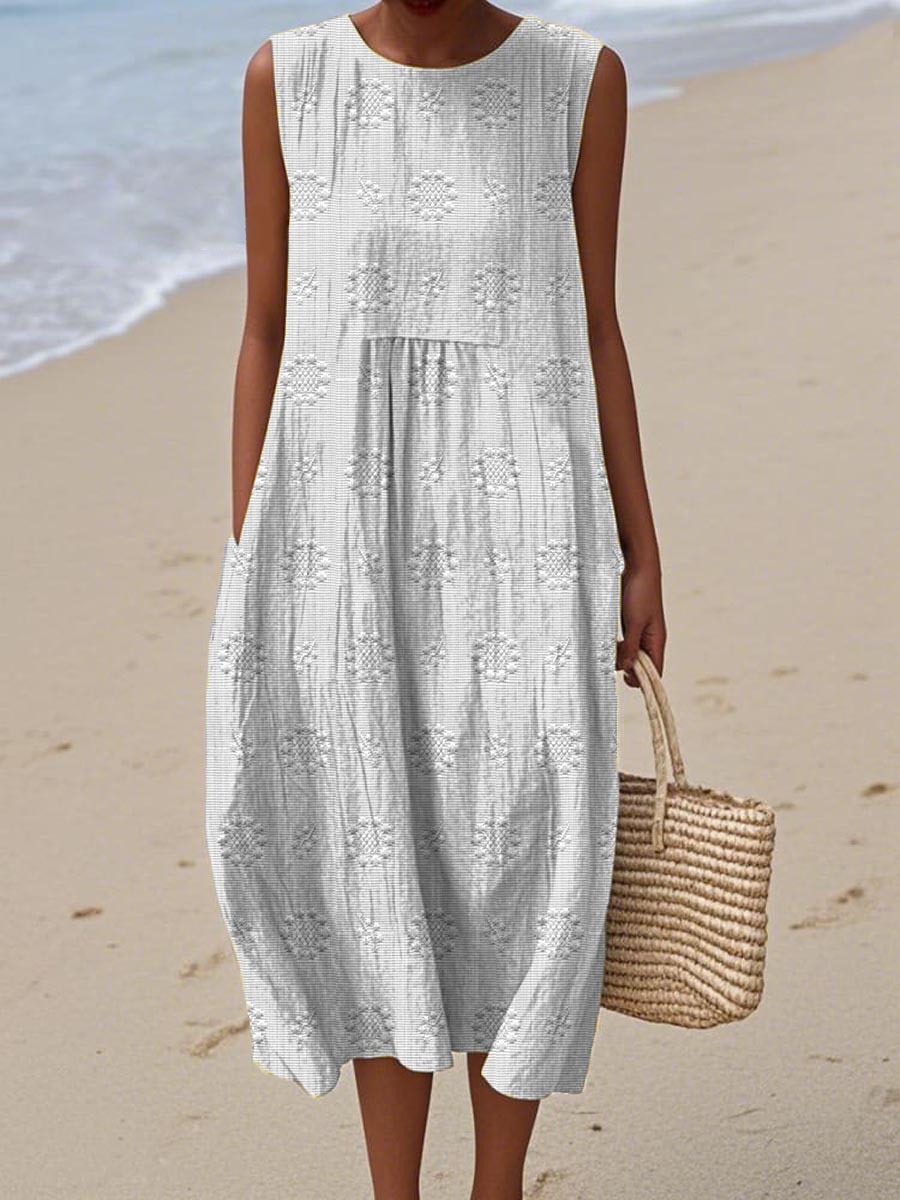 Avonlea | Women's Sleeveless Midi Dress with Pockets
