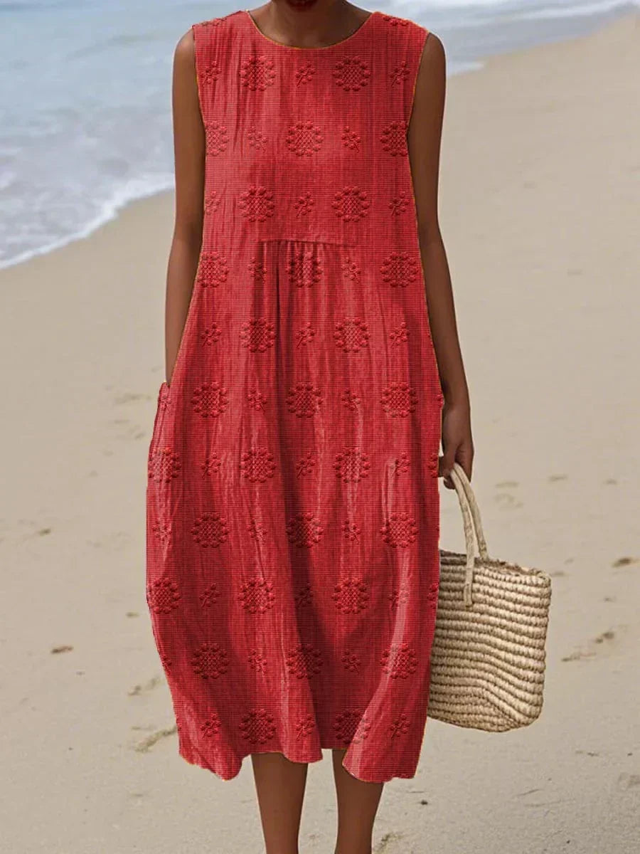 Avonlea | Women's Sleeveless Midi Dress with Pockets