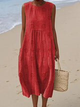 Avonlea | Women's Sleeveless Midi Dress with Pockets