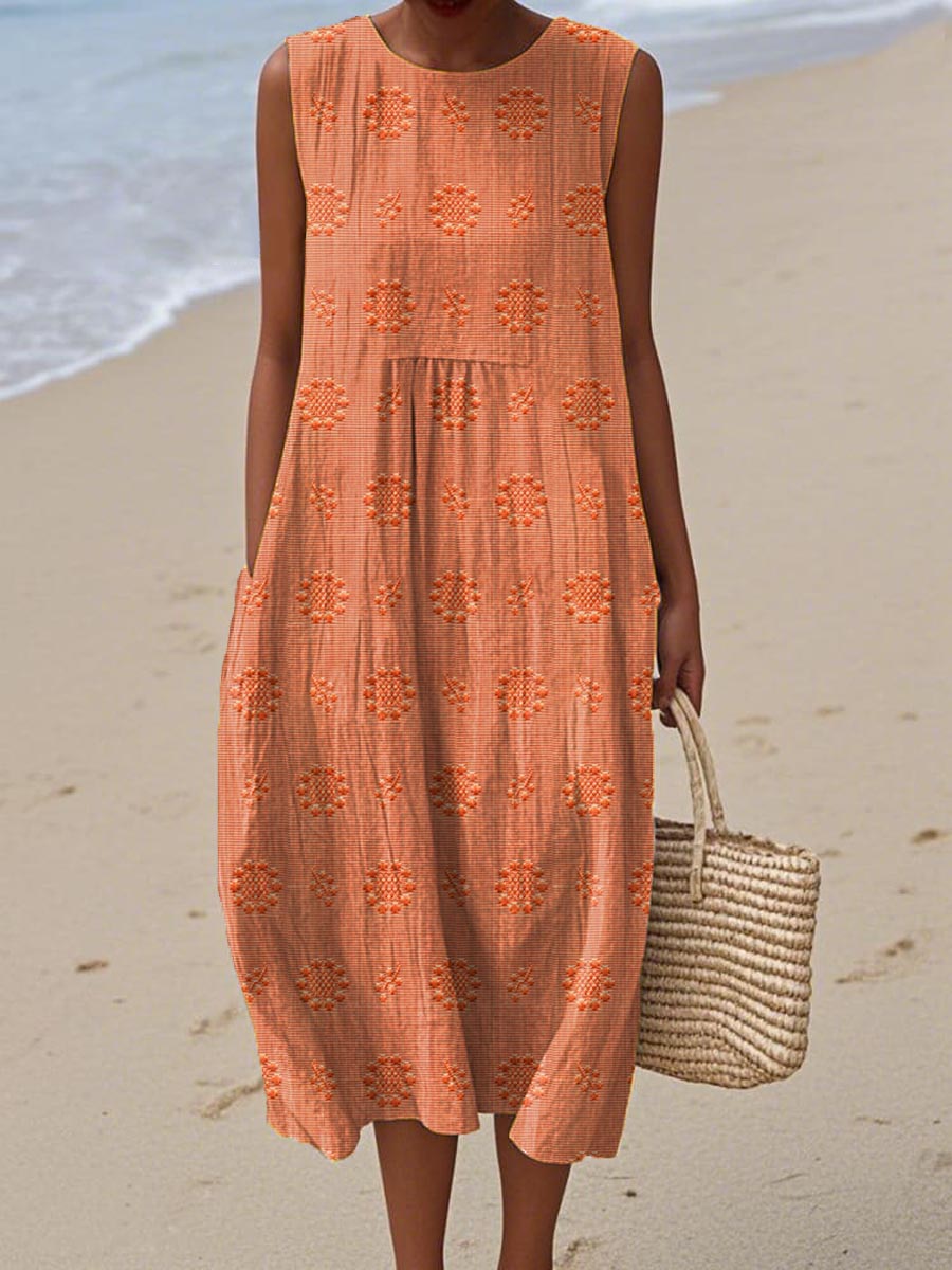 Avonlea | Women's Sleeveless Midi Dress with Pockets