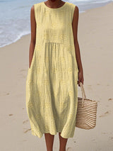 Avonlea | Women's Sleeveless Midi Dress with Pockets