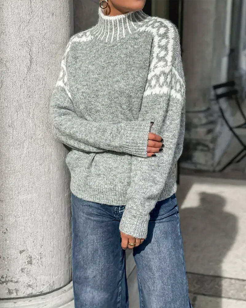 Azalea | Women's Mock Neck Long Sleeve Sweater
