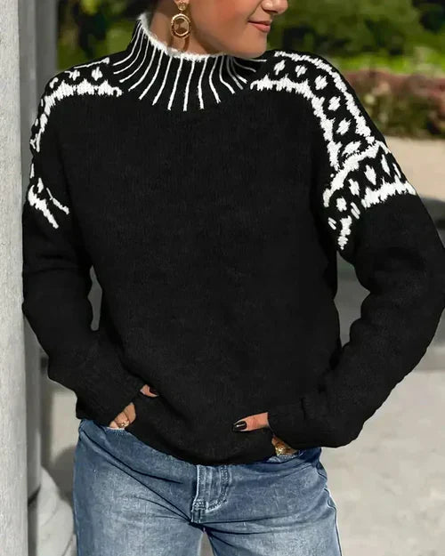 Azalea | Women's Mock Neck Long Sleeve Sweater