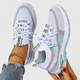 Koda | Women's Mesh Chunky Sole Lace-Up Trainers Colour Block