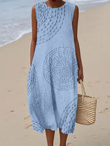 Ashleigh™ | Sleeveless Maxi Dress with Textured Design