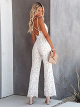 Bianca | Women's V Neck Wide Leg Jumpsuit