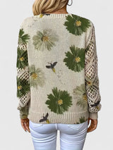 Bonnie | Women's Floral V-Neck Long Sleeve Sweater