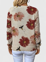 Bonnie | Women's Floral V-Neck Long Sleeve Sweater