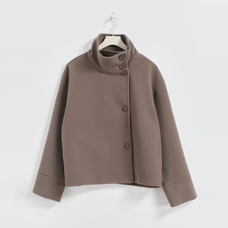 Bronte | Women's Double Breasted Stand Collar Coat