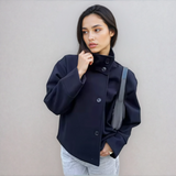 Bronte | Women's Double Breasted Stand Collar Coat