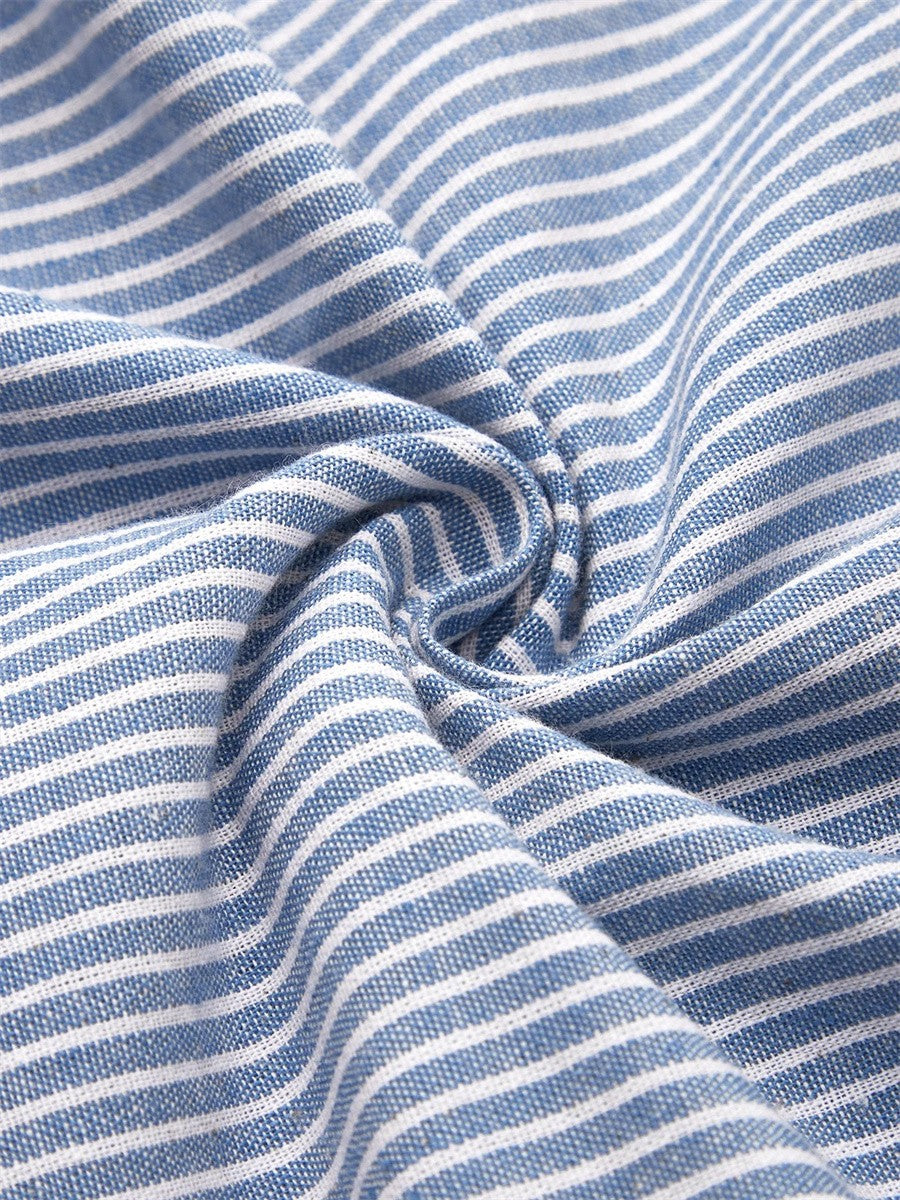 Bertine | Women's Striped Midi Dress with Pockets