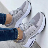Thea | Women's Air Cushion Sneakers Lace-Up Platform Running Trainers