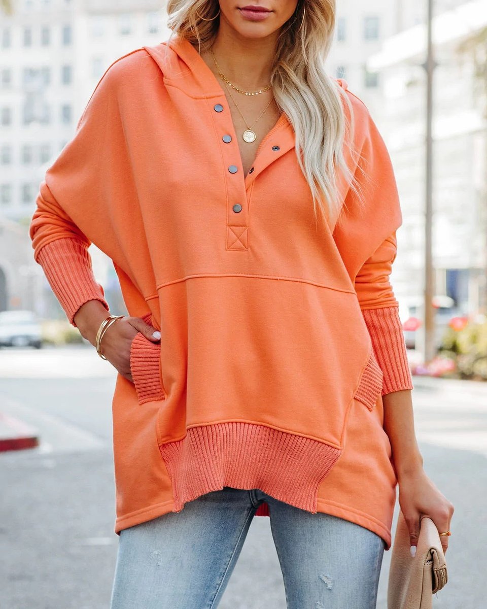 Calindra | Women's Oversized Long Sleeve Hoodie Pullover