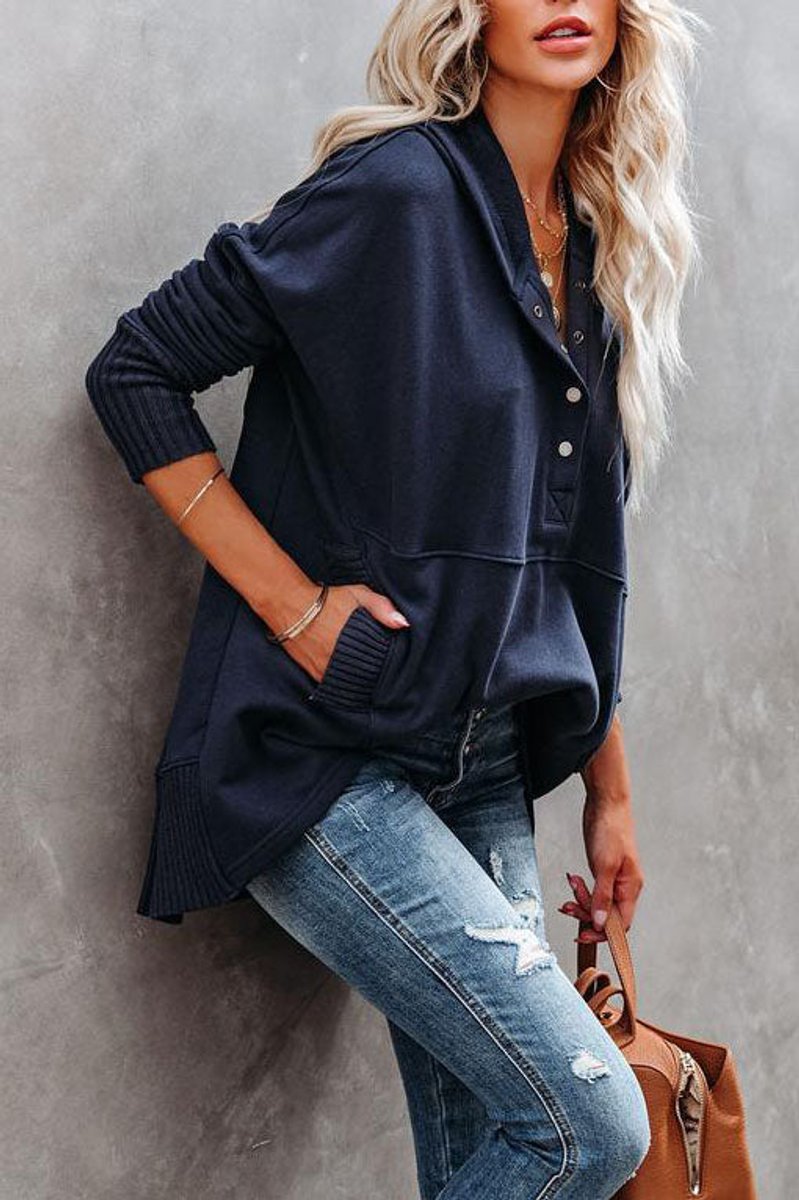 Calindra | Women's Oversized Long Sleeve Hoodie Pullover