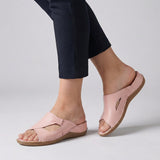 Calva | Women's Flat Slip-On Mule Sandal Cut-Out