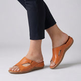 Calva | Women's Flat Slip-On Mule Sandal Cut-Out