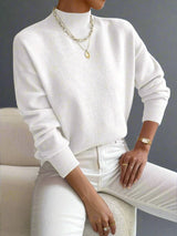 Camille | Women's Mock Neck Long Sleeve Sweater