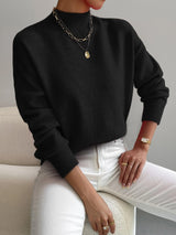 Camille | Women's Mock Neck Long Sleeve Sweater
