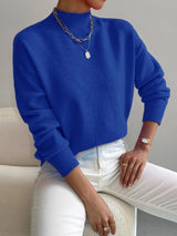 Camille | Women's Mock Neck Long Sleeve Sweater