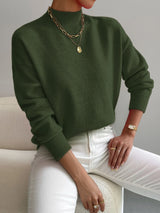 Camille | Women's Mock Neck Long Sleeve Sweater