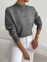 Camille | Women's Mock Neck Long Sleeve Sweater