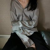 Carine | Women's Long Sleeve Collared Button Down Blouse