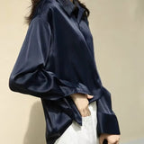 Carine | Women's Long Sleeve Collared Button Down Blouse