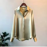 Carine | Women's Long Sleeve Collared Button Down Blouse