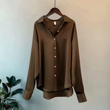 Carine | Women's Long Sleeve Collared Button Down Blouse