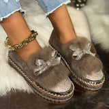 Cassandra | Women's Crystal Bow Loafers