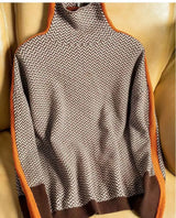 Cassia | Women's Herringbone Turtleneck Sweater