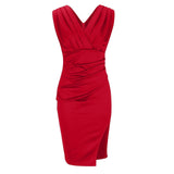 Cassia | Women's V-Neck Sleeveless Fitted Dress