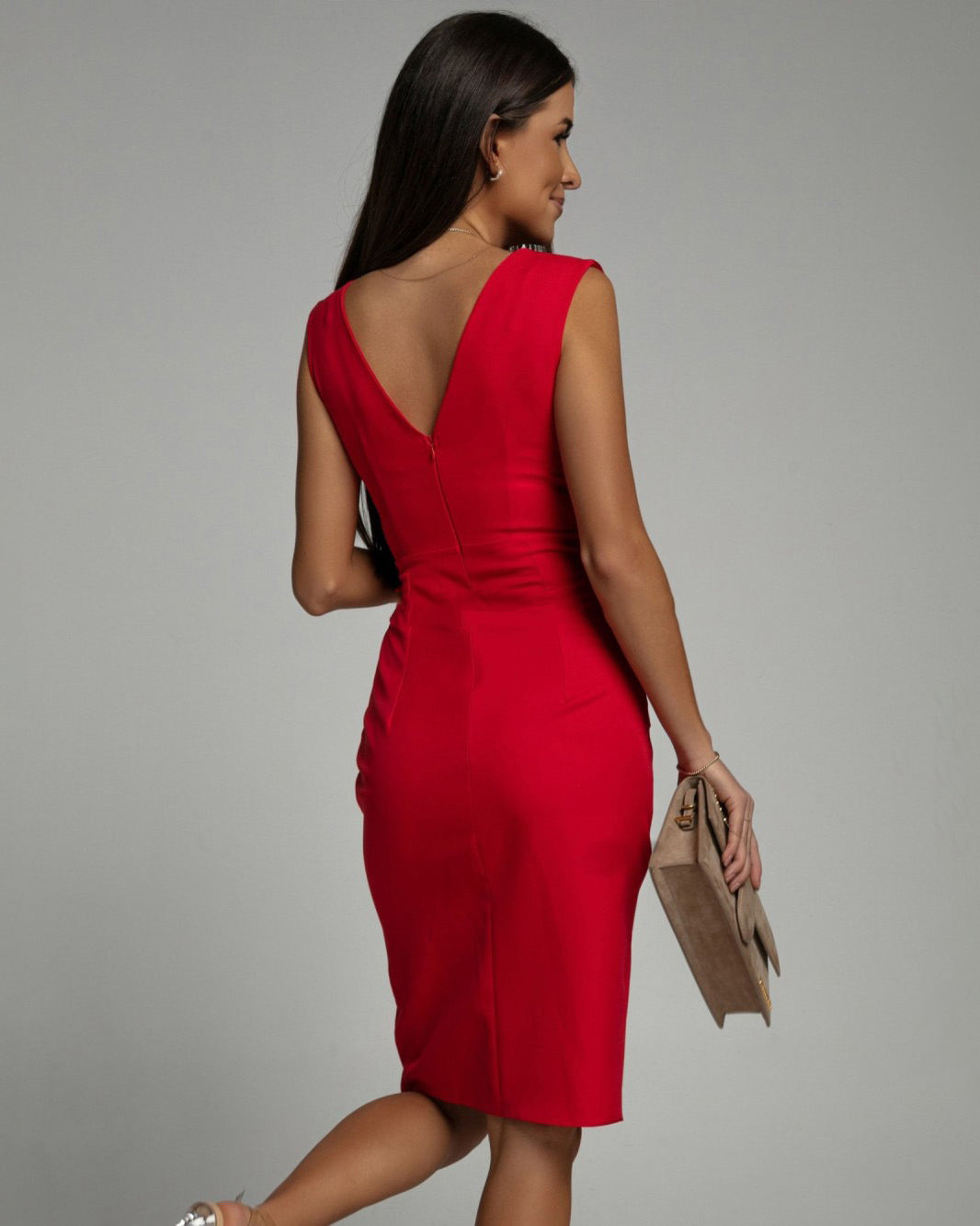 Cassia | Women's V-Neck Sleeveless Fitted Dress