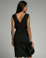 Cassia | Women's V-Neck Sleeveless Fitted Dress