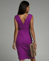 Cassia | Women's V-Neck Sleeveless Fitted Dress