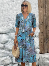 Celeste | Women's Vibrant Floral Print Midi Dress