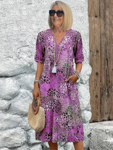 Celeste | Women's Vibrant Floral Print Midi Dress