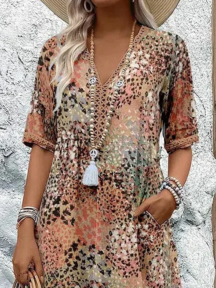 Celeste | Women's Vibrant Floral Print Midi Dress