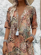 Celeste | Women's Vibrant Floral Print Midi Dress