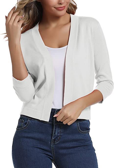 Celestine | Women's Open Front 3/4 Sleeve Cardigan