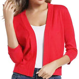Celestine | Women's Open Front 3/4 Sleeve Cardigan