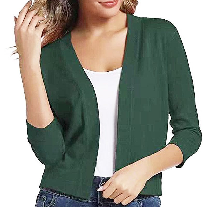 Celestine | Women's Open Front 3/4 Sleeve Cardigan