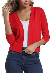 Celestine | Women's Open Front 3/4 Sleeve Cardigan